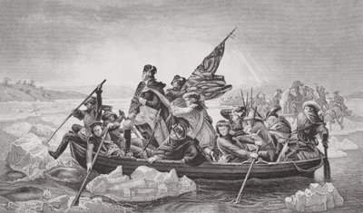 Washington cruzando el Delaware cerca de Trenton, Nueva Jersey, Navidad de 1776, de 