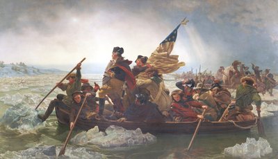 Washington cruzando el Delaware; Navidad 1776; finales del siglo XIX de Emanuel Gottlieb after Leutze