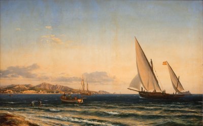 Tarde en el Mediterráneo. Al fondo Marsella y la isla If de Emanuel Larsen