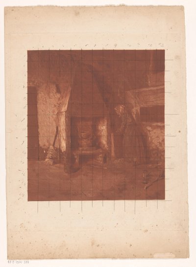 Campesina junto a una chimenea de Emanuel Samson van Beever