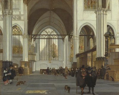 Interior de la Oude Kerk, Ámsterdam, 1659 de Emanuel de Witte
