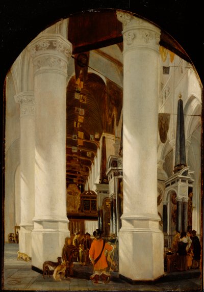 La Nieuwe Kerk en Delft con la tumba de Guillermo el Silencioso de Emanuel de Witte
