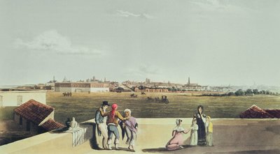 Vista general de Buenos Aires desde la Plaza del Toros, de Ilustraciones pintorescas de Buenos Aires y Montevideo, 1820 de Emeric Essex after Vidal