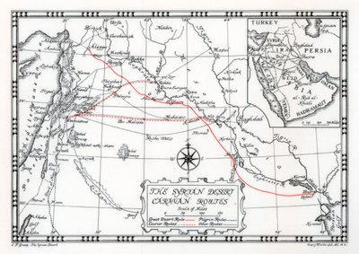 Caravana, rutas de mensajeros y peregrinos en el desierto sirio, 1937 de Emery Walker