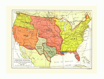 Mapa de crecimiento de Estados Unidos de Emery Walker