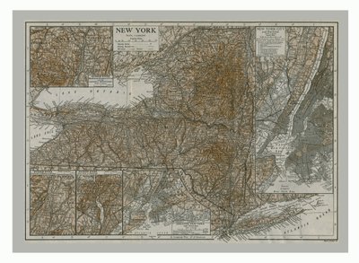 Mapa de Nueva York, c1900s de Emery Walker