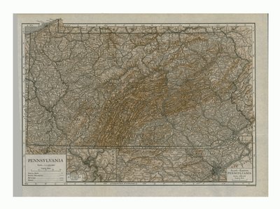 Mapa de Pensilvania, 1910 de Emery Walker