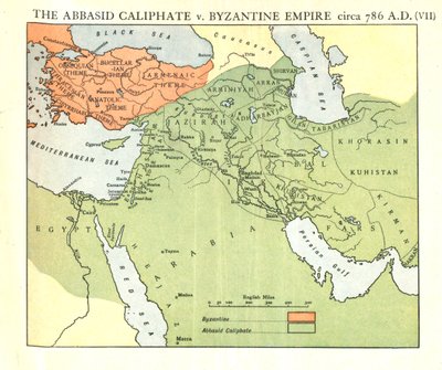 El Califato Abasí vs. Imperio Bizantino, circa 786 d.C. de Emery Walker Ltd