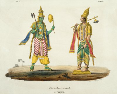 Parashurama, grabado por de Marlet y du Bouloi de Emil Beau