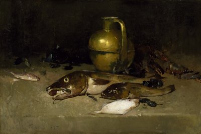 Naturaleza muerta con pescado, 1897 de Emil Carlsen