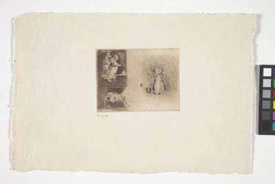 Tres estudios (tinta) de Emil Carlsen