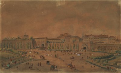 El viejo y el nuevo Kärntnertor en Viena de Emil Hütter
