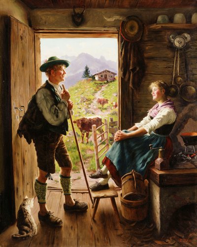 Pareja tirolesa de Emil Karl Rau