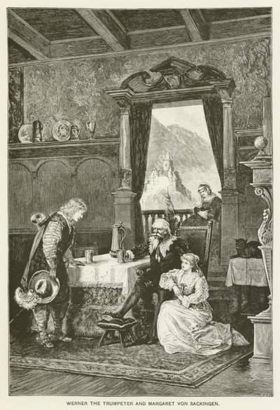Werner el trompetista y Margaret von Sackingen de Emil Limmer