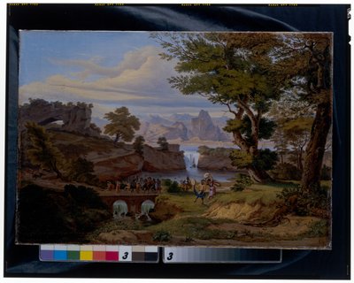 Paisaje italianizante con el Triunfo de Sileno de Emil Ludwig Löhr