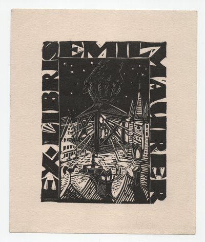 Ex Libris Emil Maurer (grabado) de Emil Maurer