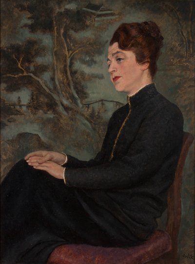 retrato de dama de Emil Orlik