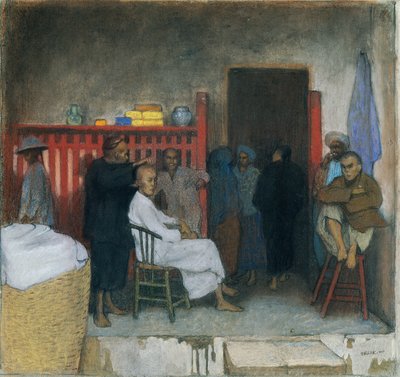 El barbero de Singapur de Emil Orlik