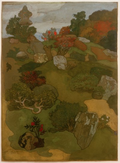 Un viejo jardín en Kioto de Emil Orlik
