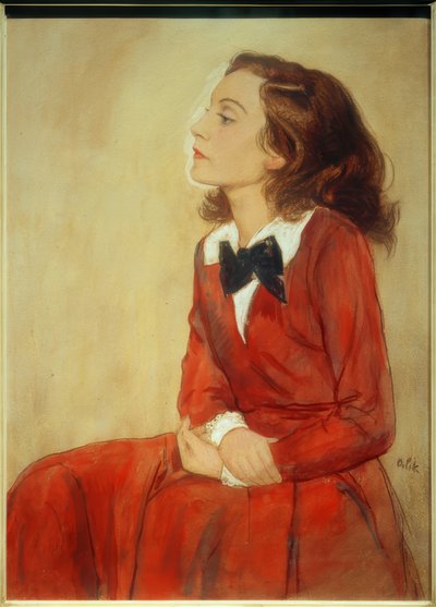 Elisabeth Bergner, retrato de Emil Orlik