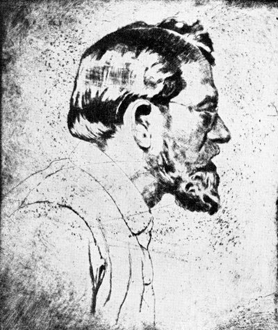 Emil Orlik - autorretrato de Emil Orlik