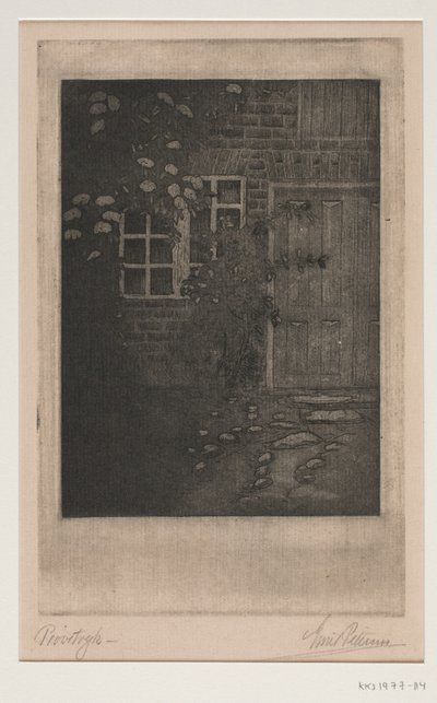 Husmur con flores de Emil Petersen
