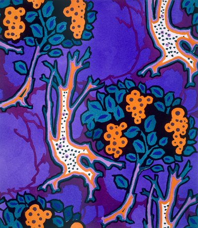 Diseño de "New Floral Designs and Colours", publicado en 1925 (litografía en color) de Émile Allain Séguy