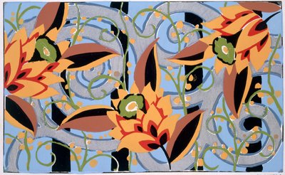 Flores y follaje, c.1925 (impresión en pochoir) de Émile Allain Séguy
