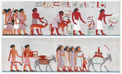 Migración en el antiguo Egipto, c1880 (impresión) de Emile (after) Prisse d