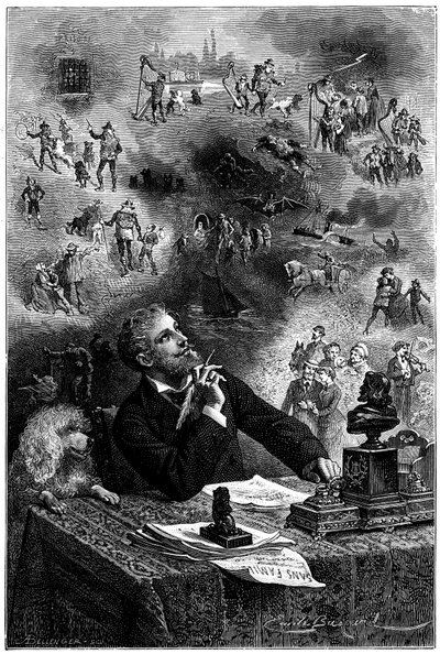Frontispicio de Emile Bayard para la edición de Hetzel de 1880 de la novela 