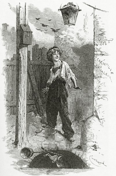 Gavroche, siglo XIX de Emile Antoine Bayard