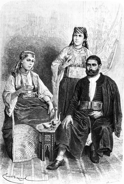 Hombre y Mujer Judíos de Tánger, 1878 de Emile Antoine Bayard
