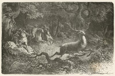 La caza en la época del bronce de Emile Antoine Bayard