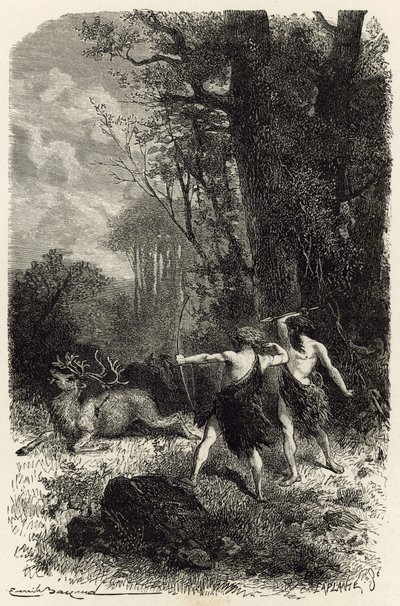 La caza en la época del reno de Emile Antoine Bayard