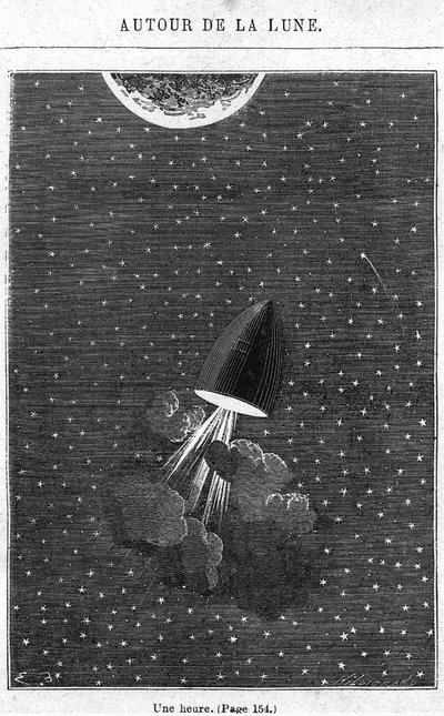 Partiendo hacia la Luna, ilustración de 