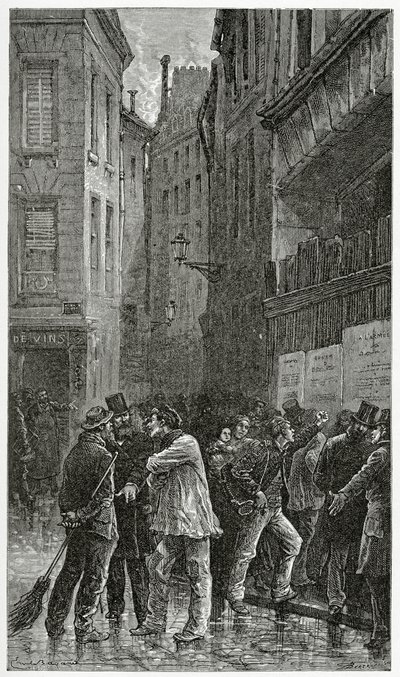 Les Affiches - ilustración de Histoire d’un crime, siglo XIX de Emile Antoine Bayard