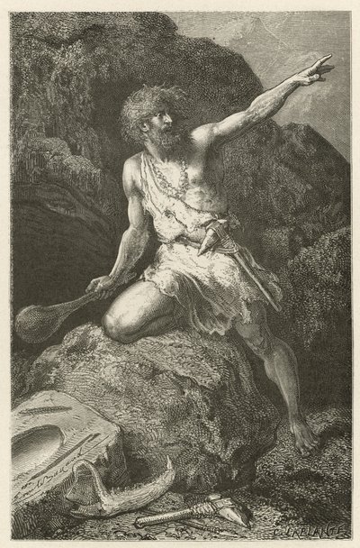 El hombre en la época de la piedra pulida de Emile Antoine Bayard