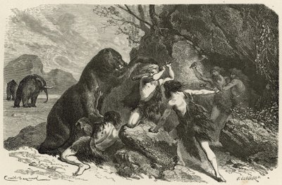 El hombre en la época del gran oso y del mamut de Emile Antoine Bayard