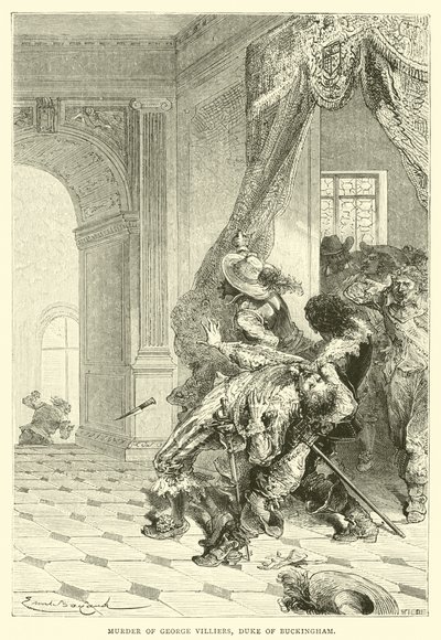 Asesinato de George Villiers, Duque de Buckingham de Emile Antoine Bayard