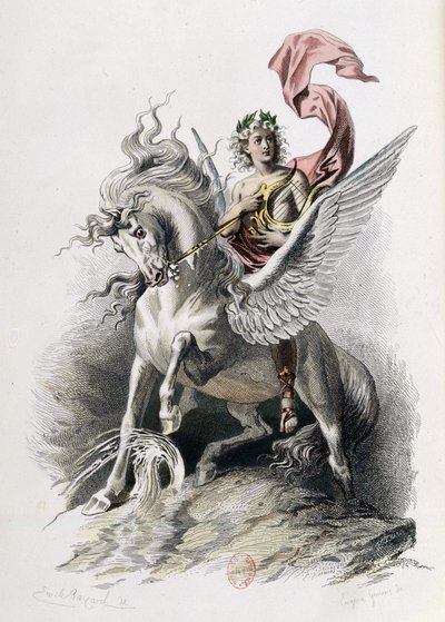 Arte Poética en Obras de Nicolas Boileau. Ilustración E. Bayard. París 1873, Laplace Sanchez y Cie editores (grabado) de Emile Antoine Bayard