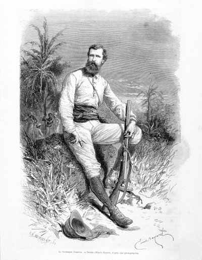 Retrato del teniente británico y explorador Verney Lovett Cameron (1844-1894) de Emile Antoine Bayard