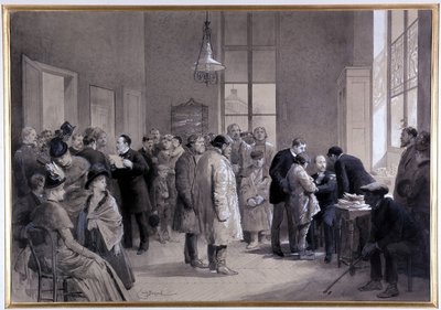 Escenas de inoculación en el laboratorio de la Escuela Normal en 1886 de Emile Antoine Bayard