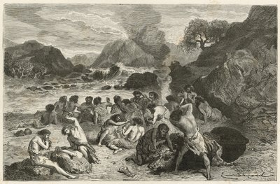 Un festín en la época del reno de Emile Antoine Bayard