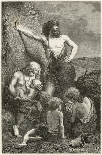Una familia en la edad de piedra de Emile Antoine Bayard