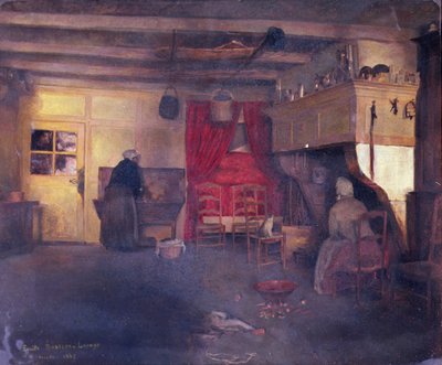 Interior campesino en Damvilliers, 1882 de Emile Bastien Lepage