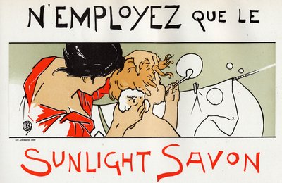 Niño en su baño, anuncio de jabón Sunlight, finales del siglo XIX (cartel) de Émile Berchmans