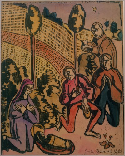 Adoración de los pastores de Emile Bernard