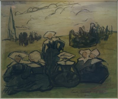 Bretonas en el prado de Emile Bernard