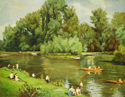 Orilla del Marne, c.1932 de Emile Bernard