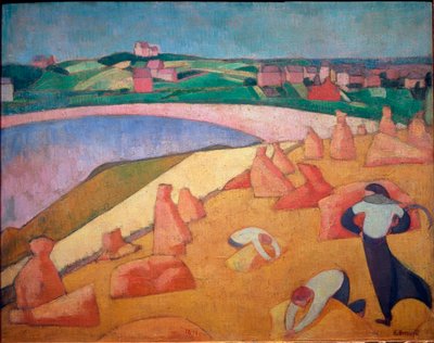 Tiempo de cosecha junto al mar de Emile Bernard